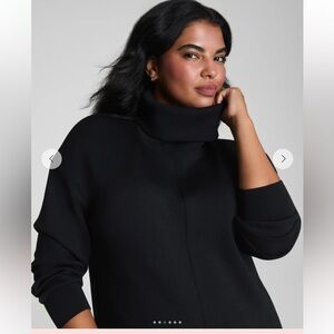 SPANX Elegant Black Cowl Neck Sweater